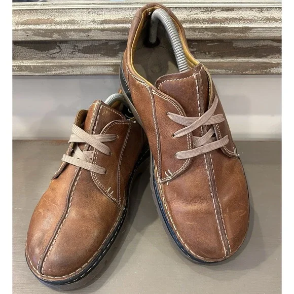 Dr. Martens 11232 Lace Up Split Toe Oxford Brown Leather Shoes Men's Size 10 US - Picture 1 of 9